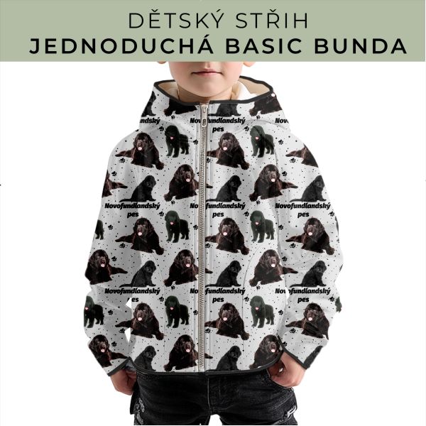 Dětský střih - jednoduchá dětská BASIC  bunda