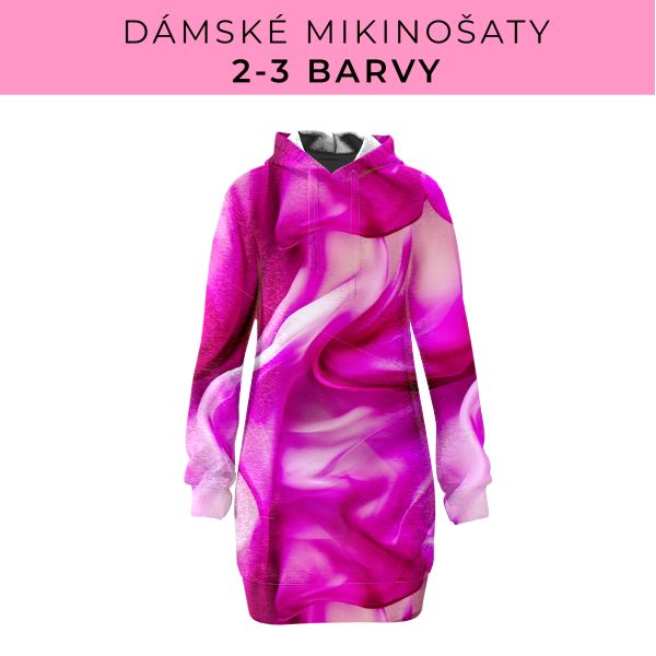 DÁMSKÝ střih - Mikinošaty 2-3 barvy