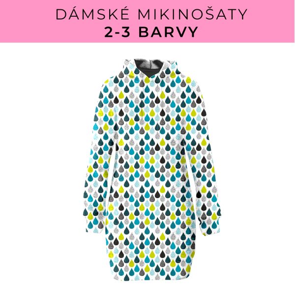 DÁMSKÝ střih - Mikinošaty 2-3 barvy