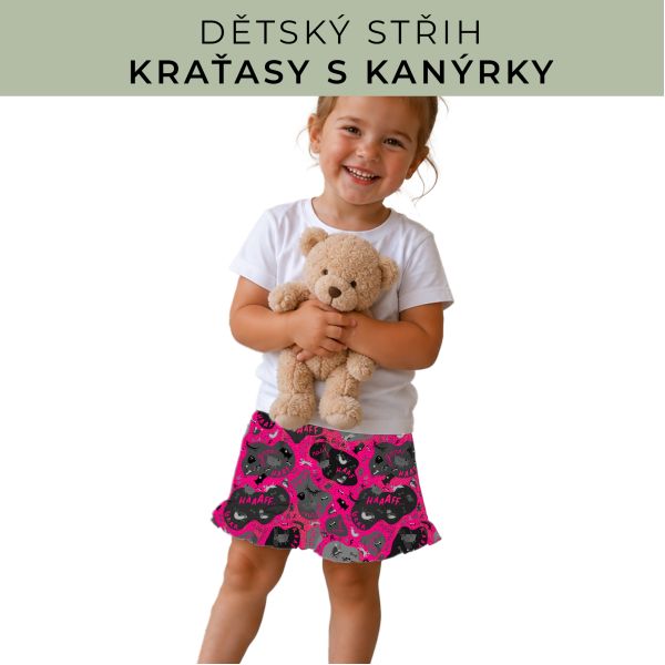 Dětský střih - Kraťásky s kanýrkem