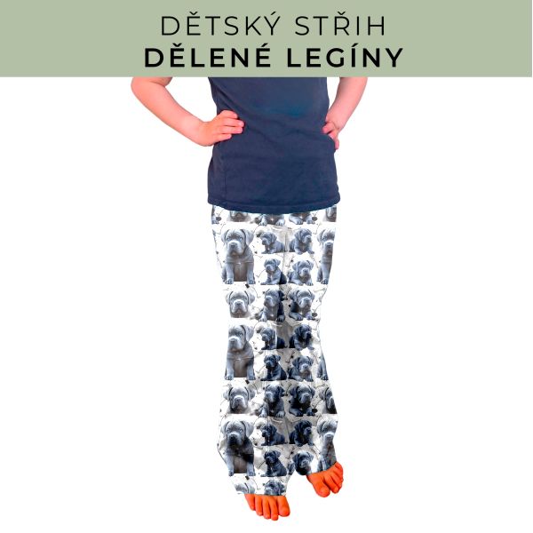 Dětský střih - Dělené legíny