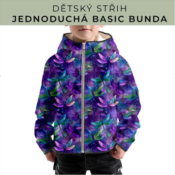 Dětský střih - jednoduchá dětská BASIC  bunda