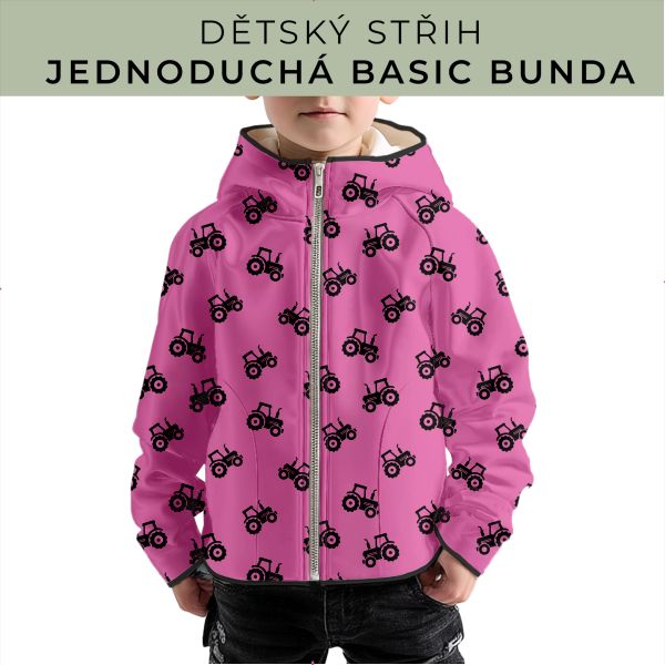 Dětský střih - jednoduchá dětská BASIC  bunda