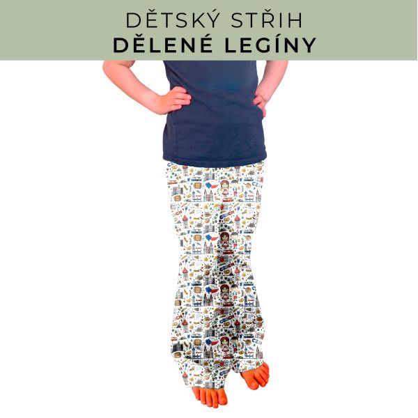 Dětský střih - Dělené legíny