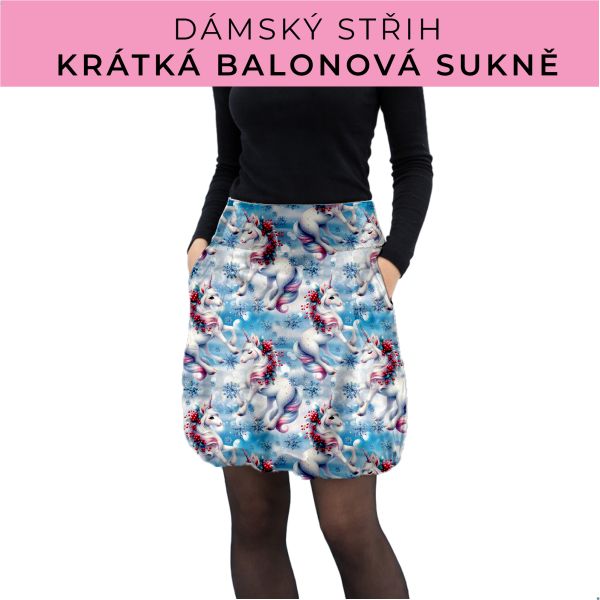 Dámský střih - balonová krátká sukně
