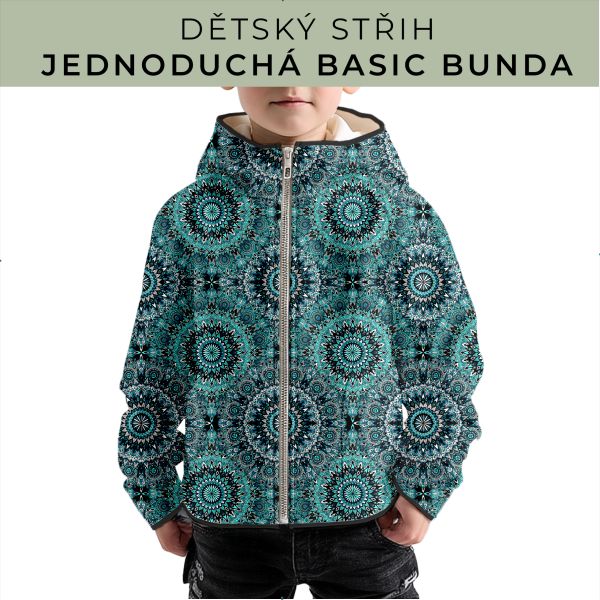 Dětský střih - jednoduchá dětská BASIC  bunda