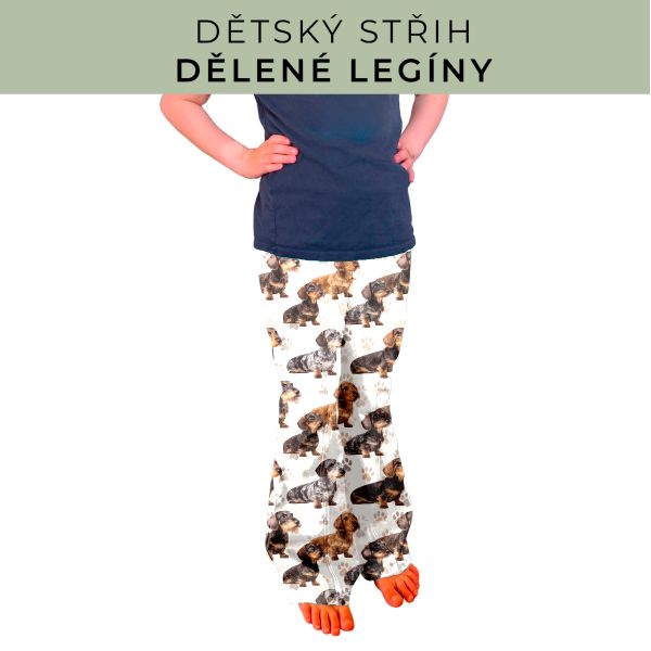 Dětský střih - Dělené legíny