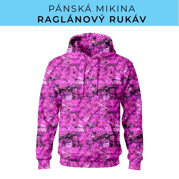 PÁNSKÝ střih - mikina raglan ZÁKLADNÍ s kapucí