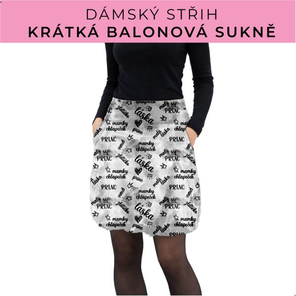 Dámský střih - balonová krátká sukně