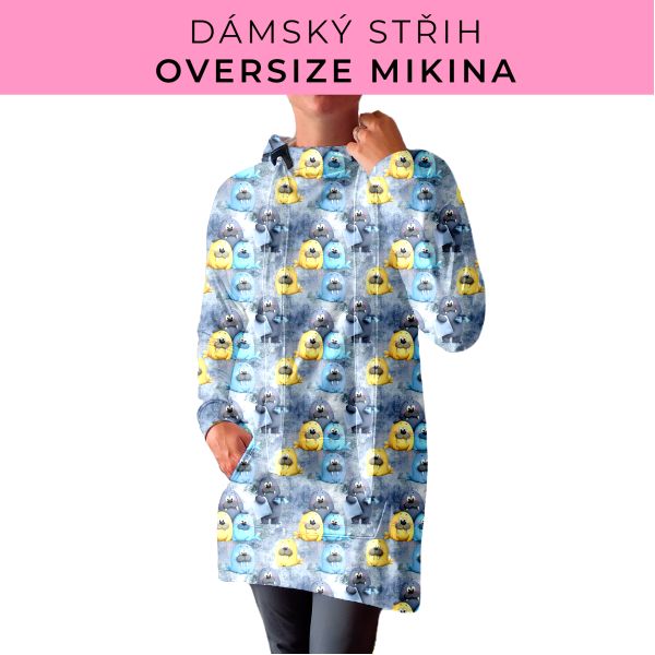 DÁMSKÝ střih - Oversize mikina