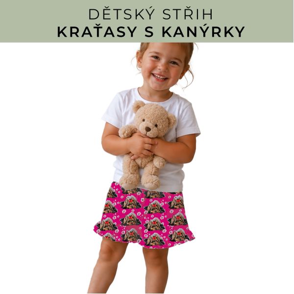Dětský střih - Kraťásky s kanýrkem