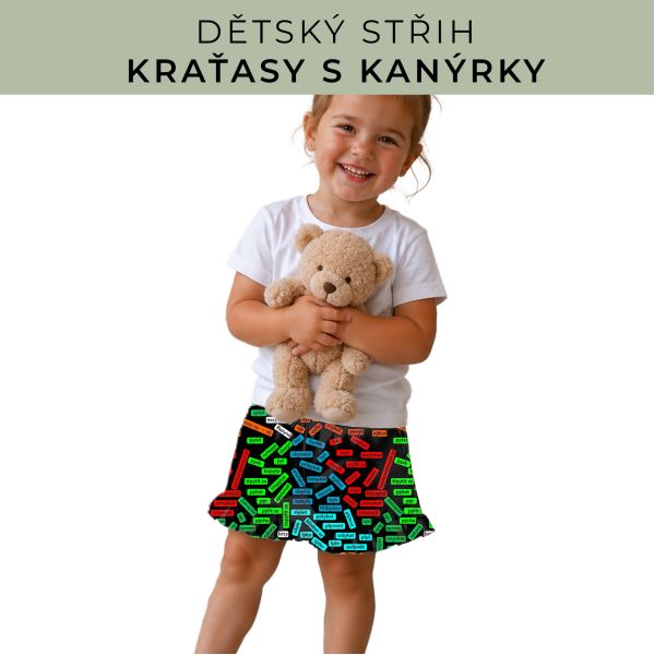 Dětský střih - Kraťásky s kanýrkem