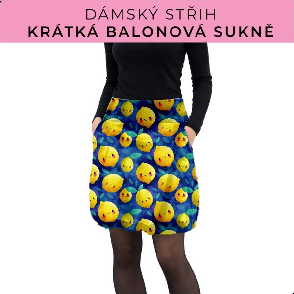 Dámský střih - balonová krátká sukně