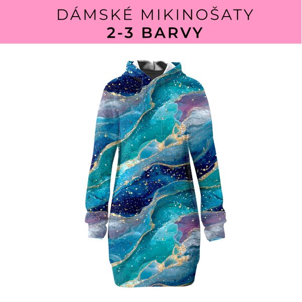 DÁMSKÝ střih - Mikinošaty 2-3 barvy