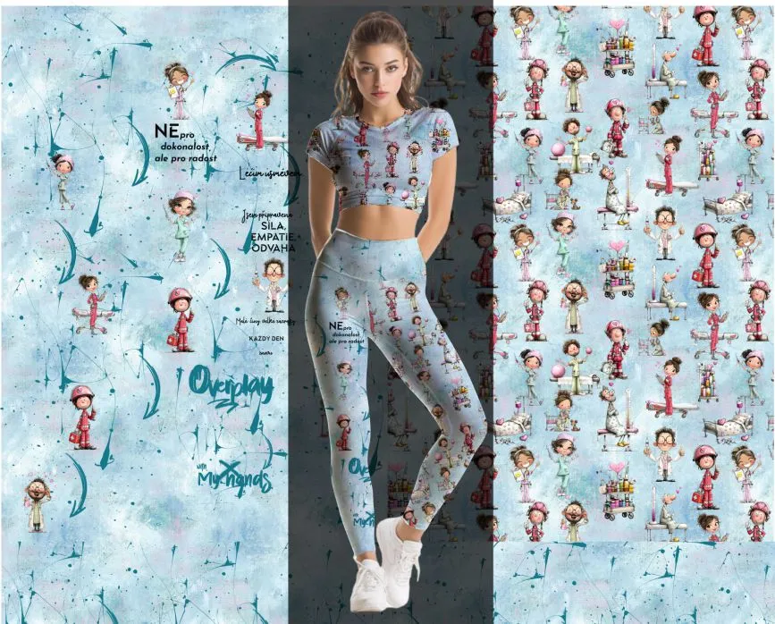 DVOJPANEL na LEGINY, šaty, triko -zdravotníci - materiálové varianty mavaga design