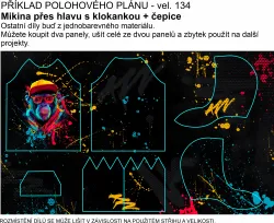 Opice - Dětský panel na šití mikiny, bundy, trika, legín mavaga design
