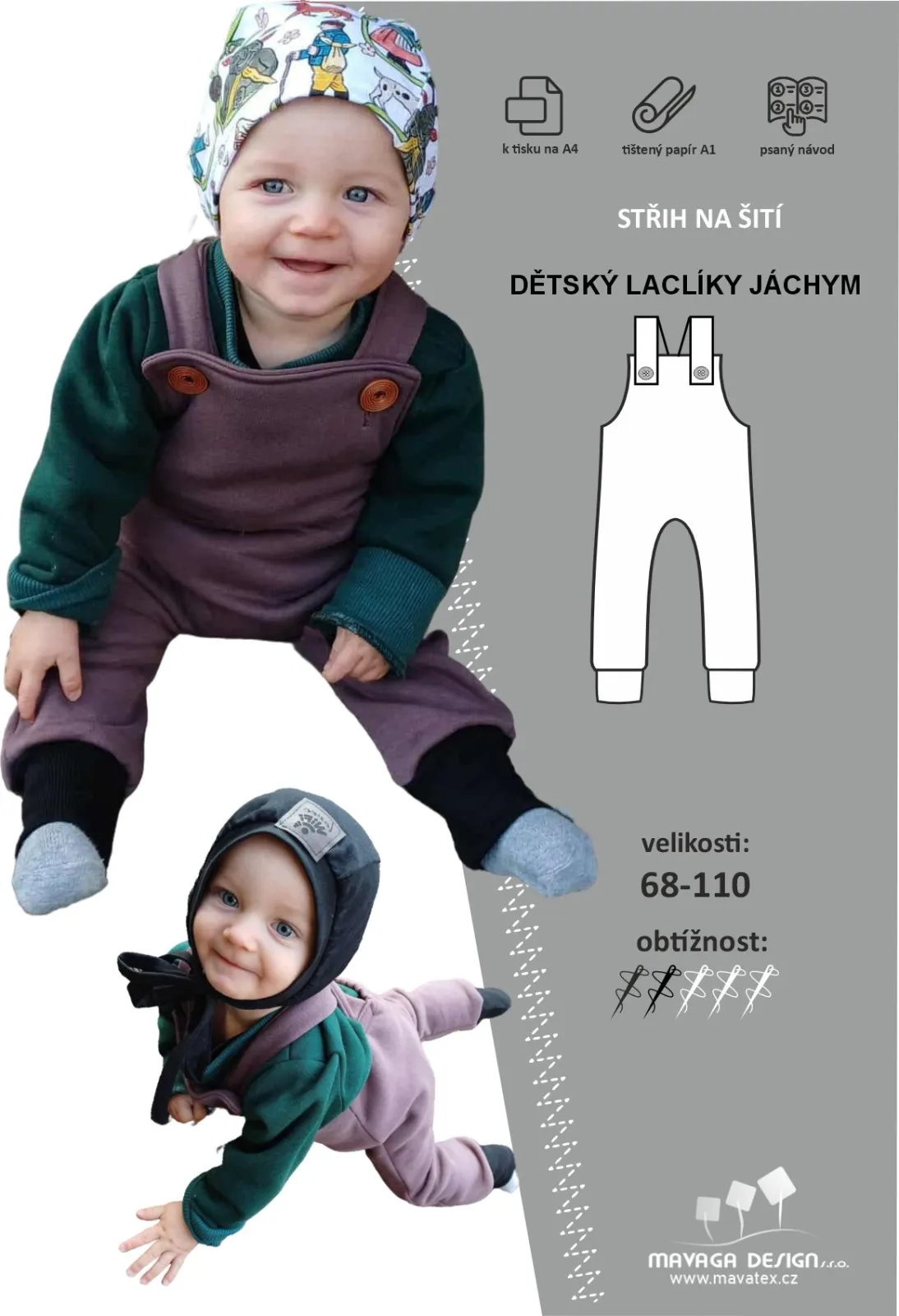 Papírový střih na dětské lacláče Mavatex