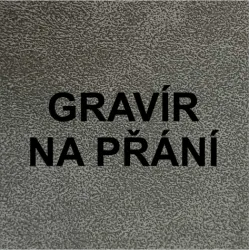 Gravírovaný štítek koženkový na přání - tmavý 