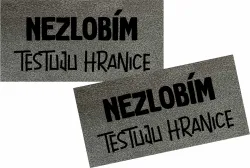 Koženkový štítek gravír - NEZLOBÍM - varianty vyrobeno v EU