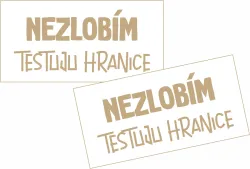 Koženkový štítek gravír - NEZLOBÍM - varianty vyrobeno v EU