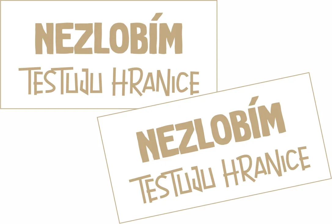 Koženkový štítek gravír - NEZLOBÍM - varianty vyrobeno v EU