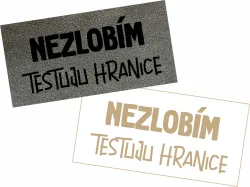 Koženkový štítek gravír - NEZLOBÍM - varianty | SVĚTLÝ, TMAVÝ