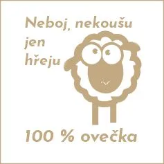 koženkový štítek - OVEČKA- světlý vyrobeno v EU