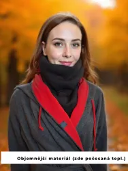 Papírový střih - Dámský rolákový nákrčník a čepice Mavatex elegantní nákrčník do kabátu