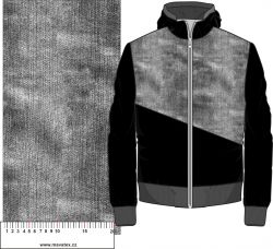 Teplákovina JEANS šeřík -250 gsm -reaktive EU-úplety atest pro děti