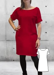 střih na pohodlné šaty