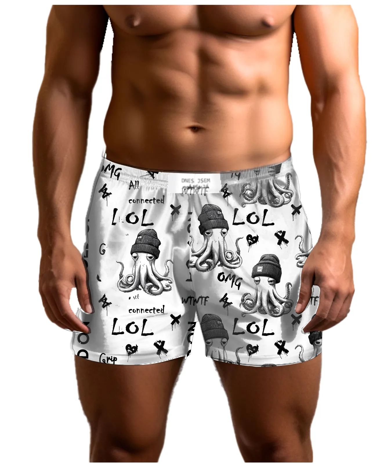 Předtištěný střih na ušití vtipných pánských trenýrek mavaga design