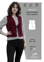 střih na šití dámská vesta