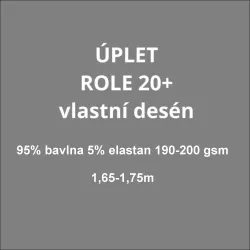 ÚPLET VO PO ROLÝCH - kvalita BERY- tmavé i světlé tisky -190gsm - REAKTIVNÍ TISK  