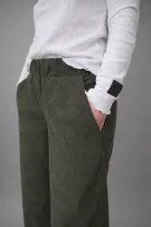 střih na volné kalhoty