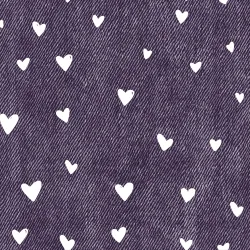 SAM2523B (Jeans fialová srdíčka- materiálové varianty    )