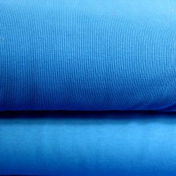 Teplákovina tmavý oceán 250 g/m² – pružná bavlněná látka 95 % bavlna / 5 % elastan na mikiny, tepláky a dětské oblečení EU-úplety atest pro děti