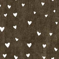 SAM2523C (Jeans hnědá srdíčka- materiálové varianty      )