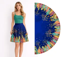 Panel na ušití půlkolové sukně  | Bela- polyesterý úplet, TORINO 140 gsm -funkční úplet, Funkční úplet MILKY, LYCRA 200, SILKY, Satén- úplet -lesklá šatovka