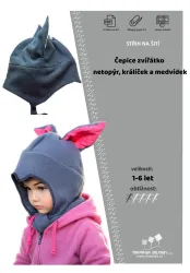 Papírový Čepice zvířátko - netopýr, králíček a medvídek