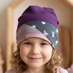 Papírový střih-Čepice skejťačka přestříhaná střih na čepici, šijeme čepici, jak ušít čepici Mavatex