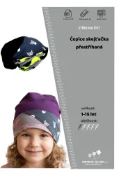 Papírový střih-Čepice skejťačka přestříhaná střih na čepici, šijeme čepici, jak ušít čepici 