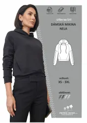 Papírový střih - Krátká mikina Nela