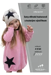 Papírový střih - šaty balonové s kulatým výstřihem