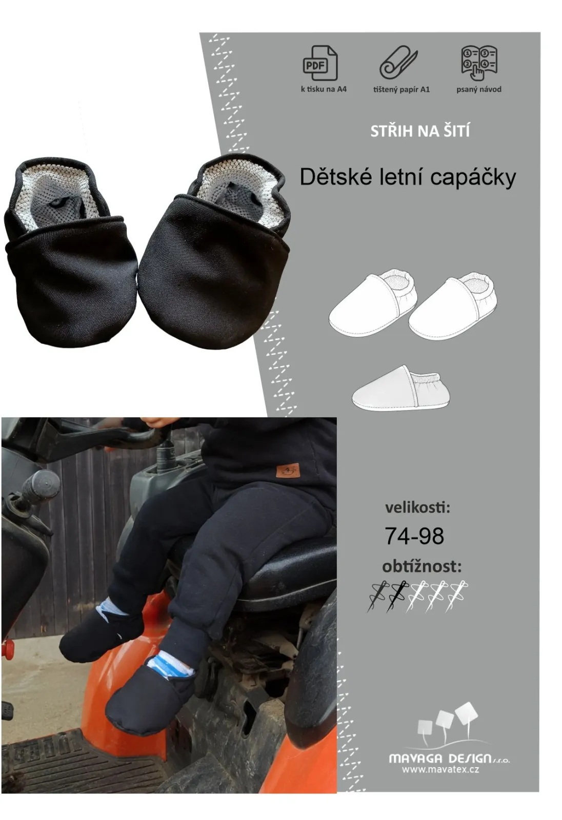 Elektrnický střih - Dětské CAPÁČKY Mavatex