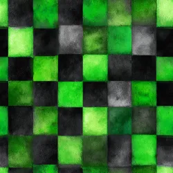SAM2643F (Šachovnice zelená - materiálové varianty       )
