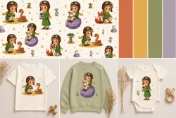 Látka s Malým princem mavaga design Látka s Malým princem mavaga design