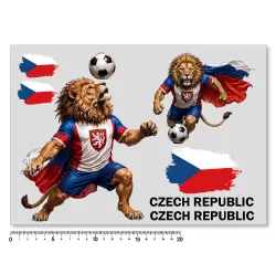 nažehlovací obrázek český lev, národní, fotbal