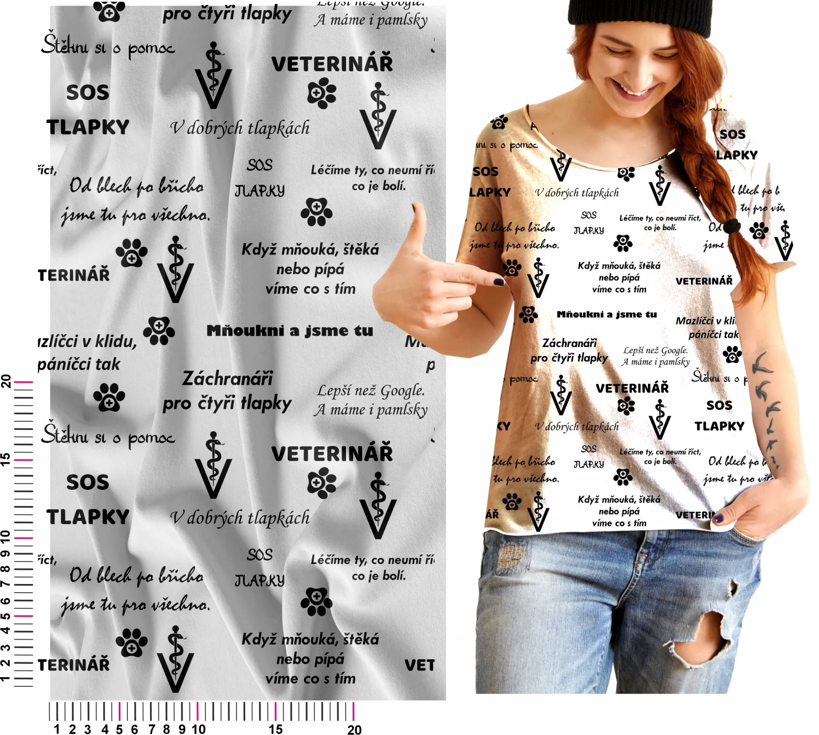úplet VETERINÁŘ text mavaga design