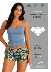 střih na dámské kalhotky boxerky