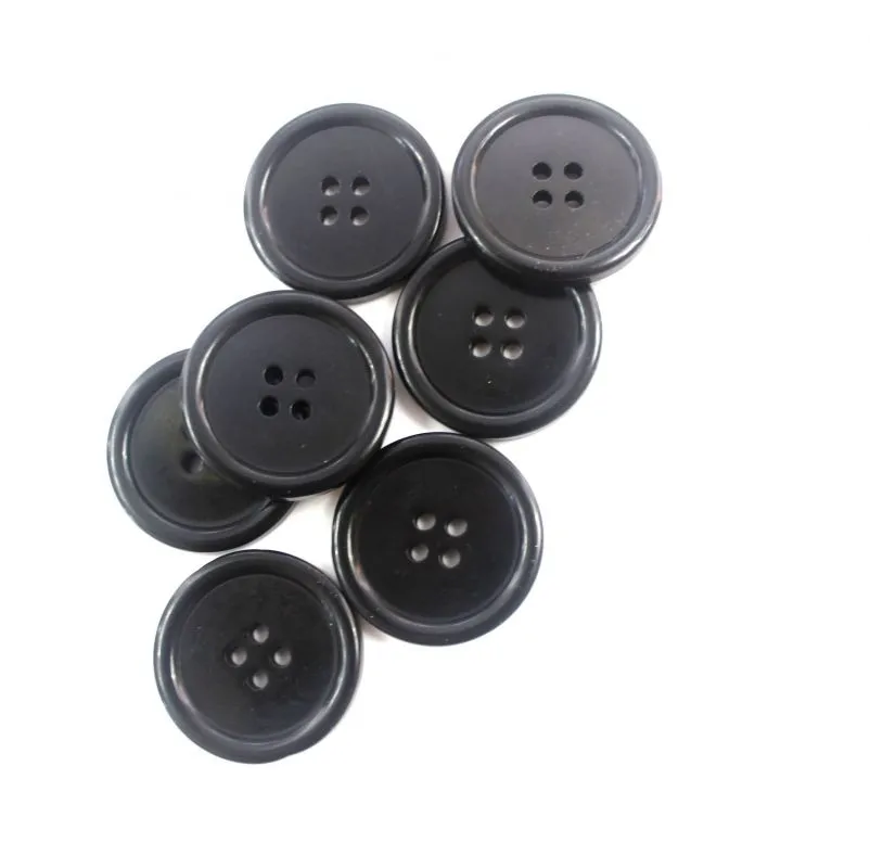 Knoflík plastový 2 cm černý Vyrobeno mimo EU